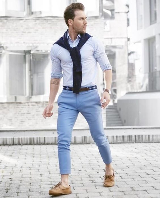 Light Blue Suit Trouser, Men's Outfits Ideas With Light Blue Upper, Formal Dress For Boys: 
