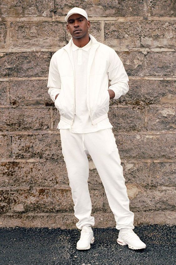 White Shirt, All White Wardrobe Ideas With White Sweat Pant, Skepta Best Dressed: 