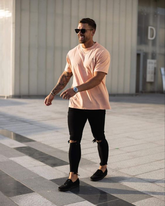 T-shirt, Birthday Outfits With Black Casual Trouser, Shoulder: 