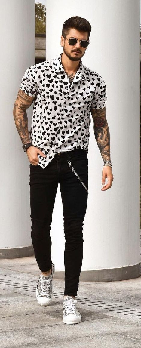 Shirt, Birthday Outfits Ideas With Black Jeans, Fashion Model | Casual wear, facial hair Shirt, Birthday Outfits Ideas With Black Jeans, Fashion Model | Casual wear, facial hair