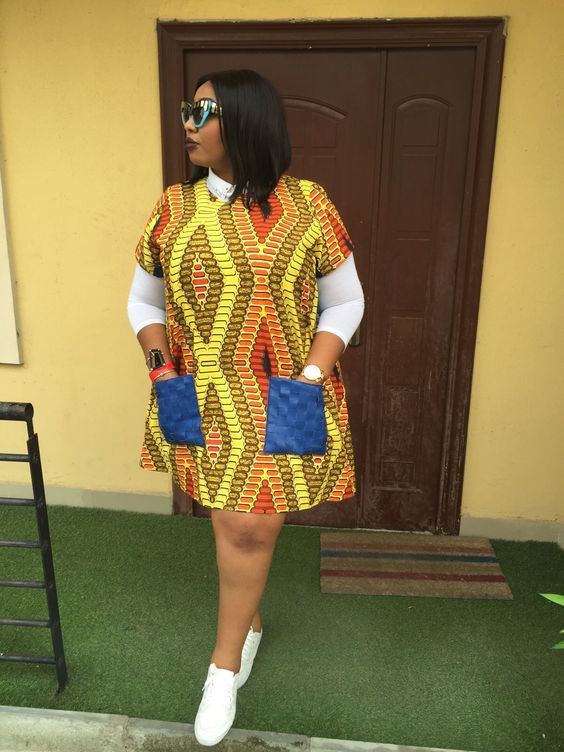 Ankara gowns with sneakers african wax prints