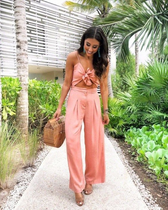 Resort outfits, outfit ideas with trousers | Skirt, trousers Outfit Ideas: 