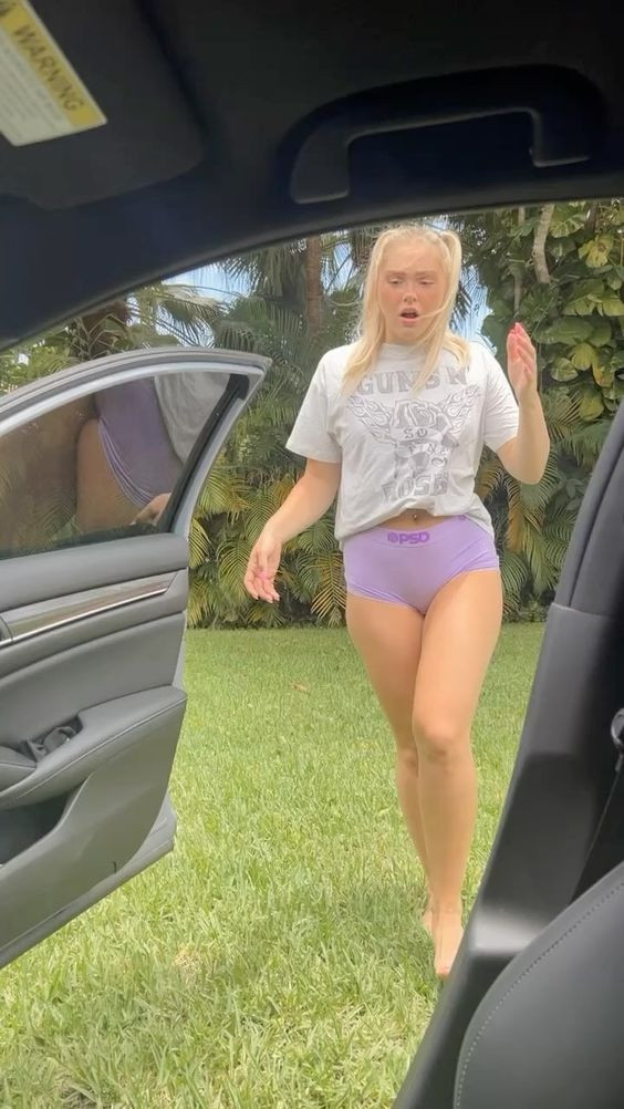 Adventure awaits with Coco Coma's sexy and sweet road trip attire!: blond,  automotive exterior,  automotive lighting,  Motor vehicle,  vehicle door,  viral video  